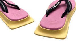 Havaianas Tradi Zori Men Multicolor Flip Flop US Size 8 Women Sz 10 Pink Yellow image 5