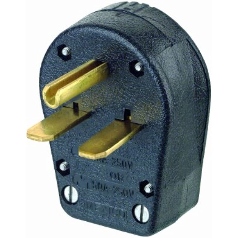 Leviton 931 30/50 Amp, 250 Volt, Plug, Angle, Grounding, Black - $27.79