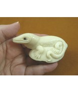 tne-liz-ko-396a Komodo dragon lizard Tagua nut Figurine carving Vegetabl... - £22.56 GBP
