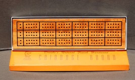 Drueke&#39;s Natural Finish Hardwood Cribbage Board No. 28 NOS Unused? - $12.99