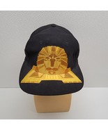 Vintage MGM Grand Hotel Exclusive Hat Big Lion Embroidery Black &amp; Gold S... - $51.47