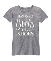 $32 Instant Message Has More Books Than Shoes Relaxed Tee Athletic XL NWOT - £11.98 GBP