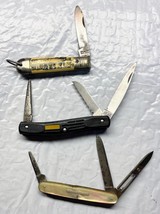 Vintage group of 3 UK Knifes 1 George Wostenholm utility knife and 2 Irish pocke - £102.96 GBP