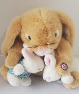 Dan Dee Easter Bunny Plush Animated 2 baby Bunnies Tells A Story Light U... - $32.00