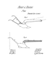 Plow Patent Print - White - £6.23 GBP+