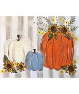 NEW - Hey Pumpkin Painting Kit - Paint Your Own - HandDrawn - Canvas Painting -  - $38.00
