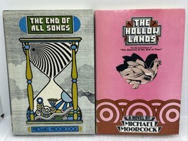 2 Michael Moorcock Novels The End Of All Songs &amp; Hollowlands Book Club DJ/HC - £11.18 GBP