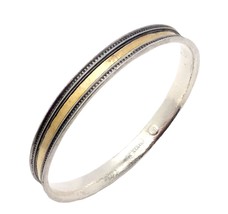 Authentic! Gurhan 24k Yellow Gold Sterling Silver Bangle Bracelet - £617.97 GBP