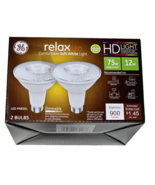 2 Pack GE HD Relax LED Comfortable Soft White Light Par30l Dimmable 12w - $35.65 CAD