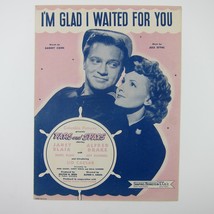 Sheet Music I&#39;m Glad I Waited For You Tars &amp; Spars Movie Janet Bair Vintage 1945 - £7.90 GBP