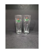 Heineken Light Beer Glasses, Set of 2, Red Star Design, 7.25&quot; Tall, Glas... - $282.25 MXN