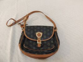 Vintage Eaton by Capzio Women's Handbag/Purse Blue Brown Gold Accents 51016 - $14.75