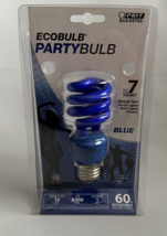 Feit Electric Blue CFL Compact Fluorescent Light Twist Bulb T2 Spiral 13W Lot 5 - £24.22 GBP