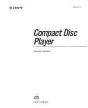 Sony CDP-C8ESD Cd Player Owners Manual - £18.71 GBP