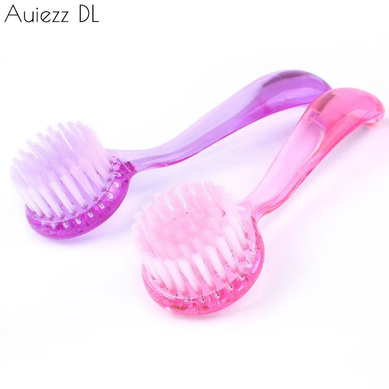2Pcs/Pack Multifunctional Brush Plastic Nail Cleaning Brushes  Round Hea... - £12.63 GBP