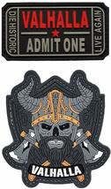 Ticket to Valhalla Admit One Viking Skull Patch [2PC Bundle -PVC Rubber ... - £11.00 GBP