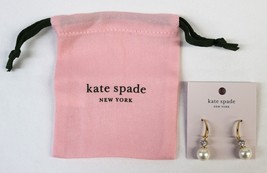 Kate Spade Golden Plated & Pearl w/ Rhinestones Fashion Drop/Dangle Earrings NEW - $19.99
