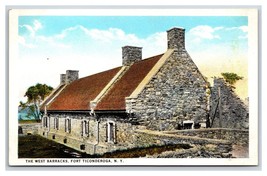 West Caserma Fort Ticonderoga New York Ny Unp Wb Cartolina M19 - £2.66 GBP