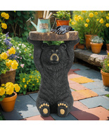Black Bear Side Table Pedestal End Table Stool Resin Statue Hand Painted - $3,844.05 MXN Black Bear Side Table Pedestal End Table Stool Resin Statue Hand Painted - $3,844.05 MXN