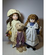 Lot Of porcelain Dolls And Pickford Bear Collectibles With Doll Stands I... - £23.69 GBP