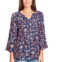 Gloria Vanderbilt Women&#39;s Nova Flutter Sleeve Blouse - £12.46 GBP