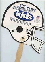 JC Penney Cowboys Kids Helmet Shaped Paper Fan on Wooden Handle  - $17.82