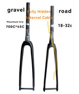 carbon 1 1/8 to 1 1/2 tapered gravel road bike Full Internal Cable Routi... - $115.00