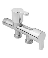 SANITARY ITEMS Wall Mounted 2 in 1 Angle Valve Silver in Color Chrome Fi... - $538.54 MXN