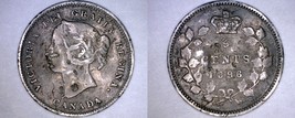 1896 Canada 5 Cent World Silver Coin - Canada - Victoria - Damage - £10.44 GBP