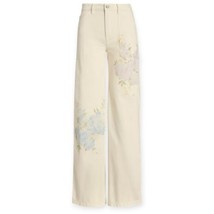 NEW Lauren Ralph Lauren Black Label Womens Floral High Rise Wide-Leg Jea... - $111.28