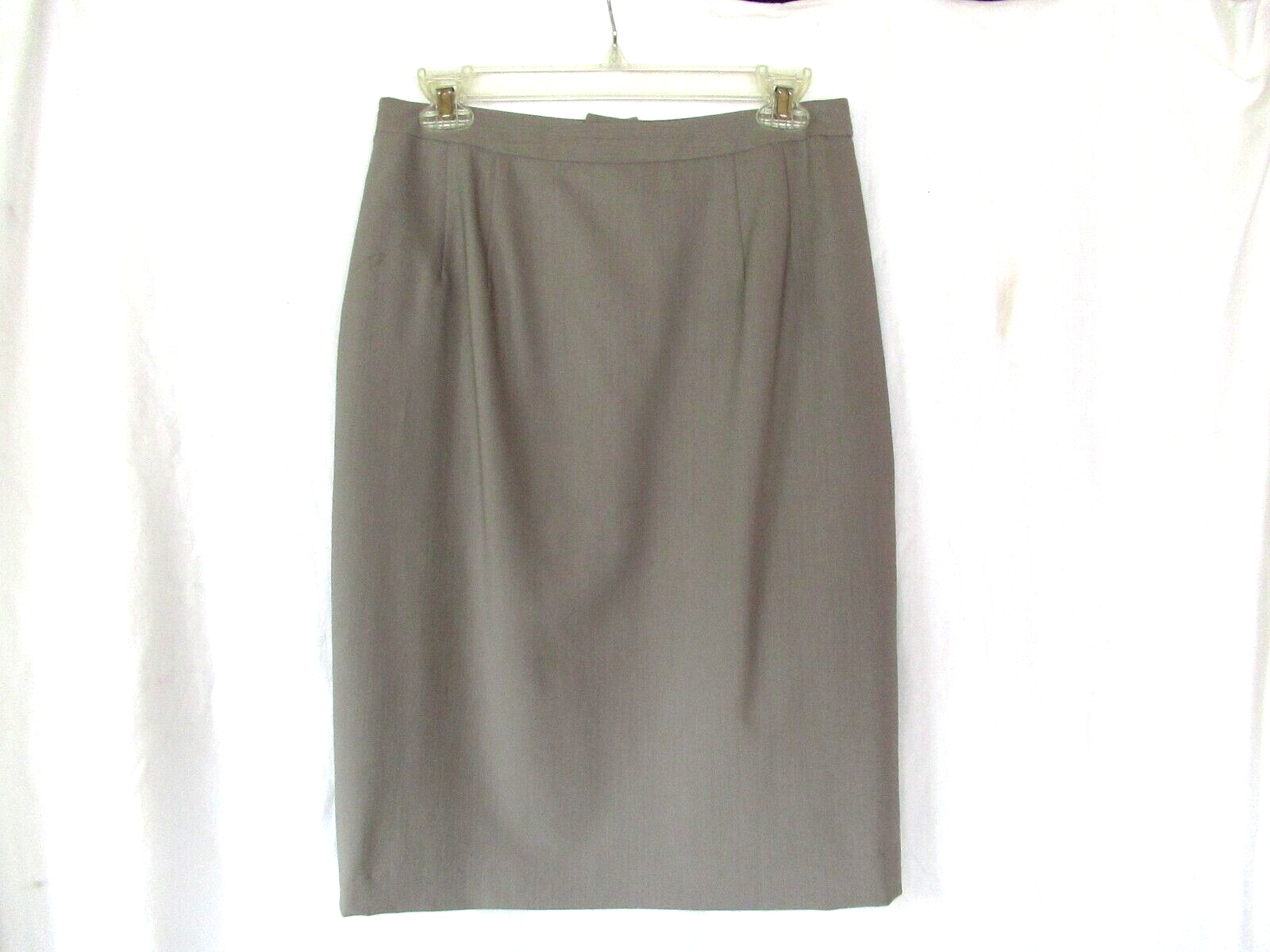 Primary image for Zenella Italy skirt pencil Betty Size 10 beige lined 100% wool