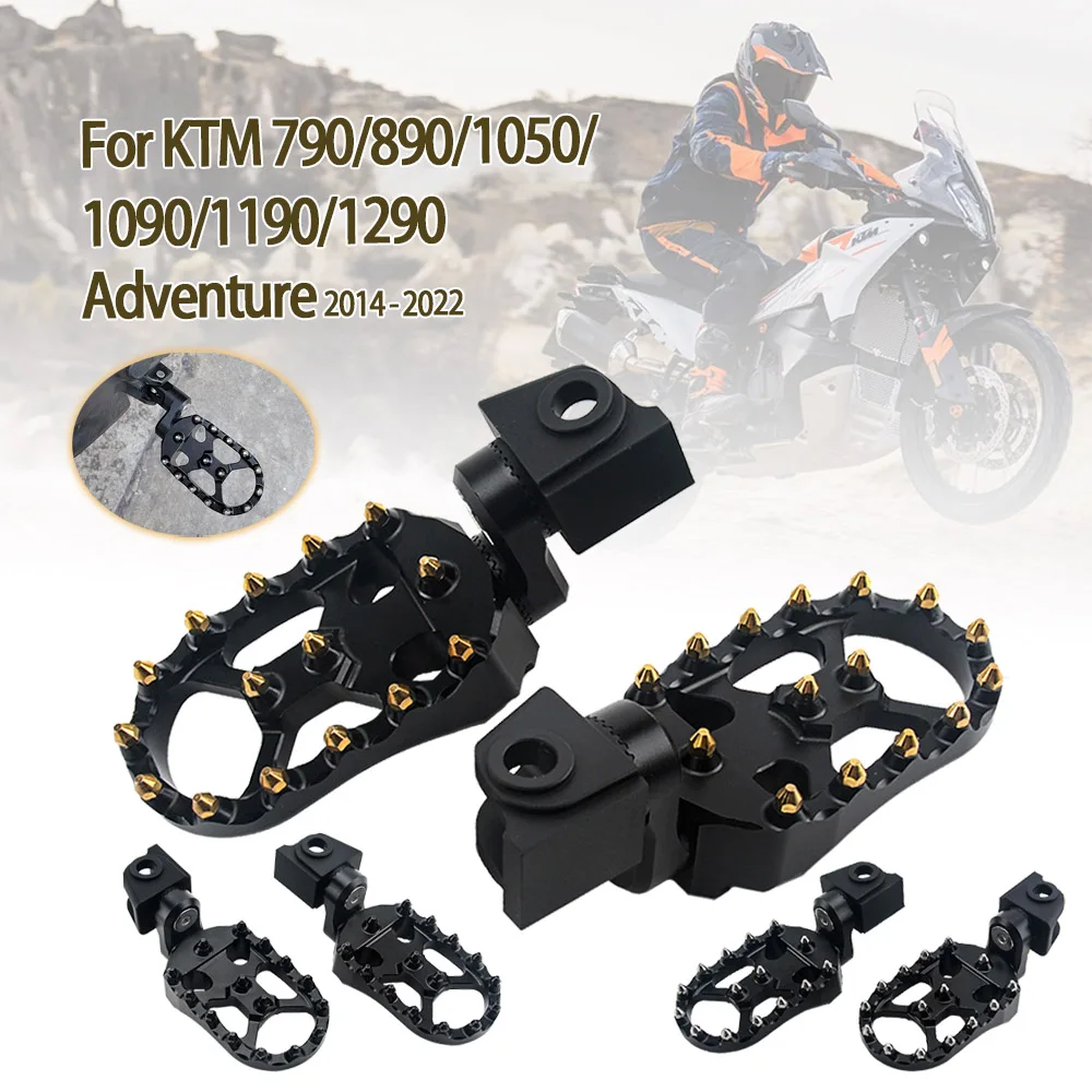 Motorcycle Front Footrest For 790 890 1050 1090 1190 1290 Adventure Adjustable - £61.26 GBP+