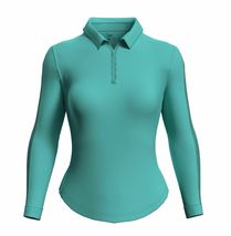 NWT IBKUL SOLID JADE GREEN Long Sleeve Polo Golf Shirt XS S M L XL & XXL image 2