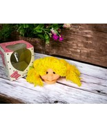 Sweet Love Kids 5&quot; Blonde Pigtails Yarn Hair Girl Vintage Head Doll Craf... - £8.86 GBP