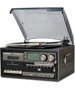 Looptone Vinyl Record Player 9 In 1 3 Speed Bluetooth Vintage, Black Edi... - $167.99