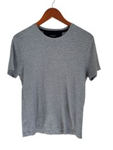 Banana Republic Tee Crewneck T-Shirt Blue White Pinstripes Size Small - $19.79