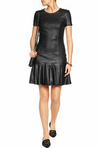 Dress Leather Mini Bodycon Women Sexy Party Wet Look Clubwear Short Us B... - £121.17 GBP