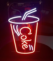 Handmade &#39;Coke&#39; Soda Business Display Art Sign Handmade Neon Light 11&quot;x8&quot; - £54.25 GBP