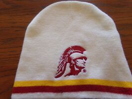 "USC TROJANS"  "White Sport Knit Hat" NWOT Adult Size Fits Most Retail $20 - $11.63
