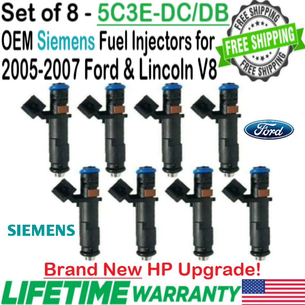 Primary image for NEW OEM Siemens x8 HP Upgrade Fuel Injectors for 2006-07 Lincoln Mark LT 5.4L V8
