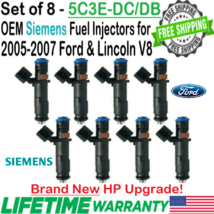NEW OEM Siemens x8 HP Upgrade Fuel Injectors for 2006-07 Lincoln Mark LT... - $470.24