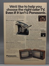 Vintage Magazine Ad Print Design Advertising Panasonic Color Television - £26.75 GBP