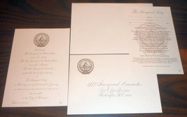 President Jimmy Carter Inaugural Party Invitation Set January 20, 1977 - £13.77 GBP