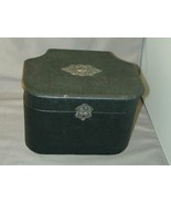 1880&#39;s Gentleman&#39;s Collar Vanity Box Satin Lined Oil Cloth With Mirror - $124.99