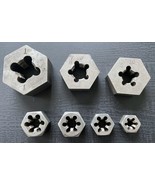 7 Hex Threading Dies 1 in.  7/8 in.  3/4 in.  5/8 in. 9/16 in. 7/16 in. ... - €23,06 EUR