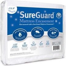 Queen (6-8 In Deep) Sureguard Mattress Encasement - Premium, Hypoallerge... - £56.25 GBP
