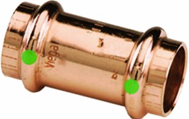 Viega 78047 Propress Zero Lead Copper Coupling With Stop 1/2-Inch P X P,... - $41.92