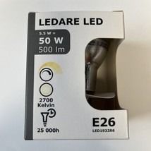 Lot of 2 Ikea LEDARE LED 5.5 W 50 W 500 lm 2700 K E26 Bulbs 004.644.86 LED193R6 - $18.99