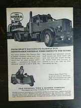 Vintage 1961 General Tire Truck Full Page Original Ad - $5.98