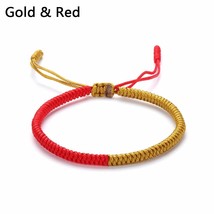 Adjustable Jewelry Gift Buddhism Tibetan Buddhist Knots Lucky Rope Bracelet Silk - £7.29 GBP+